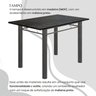Conjunto Sala de Jantar Bahia Mesa Tubo 120x75cm Tampo Madeira Indiana com 4 Cadeiras - 4