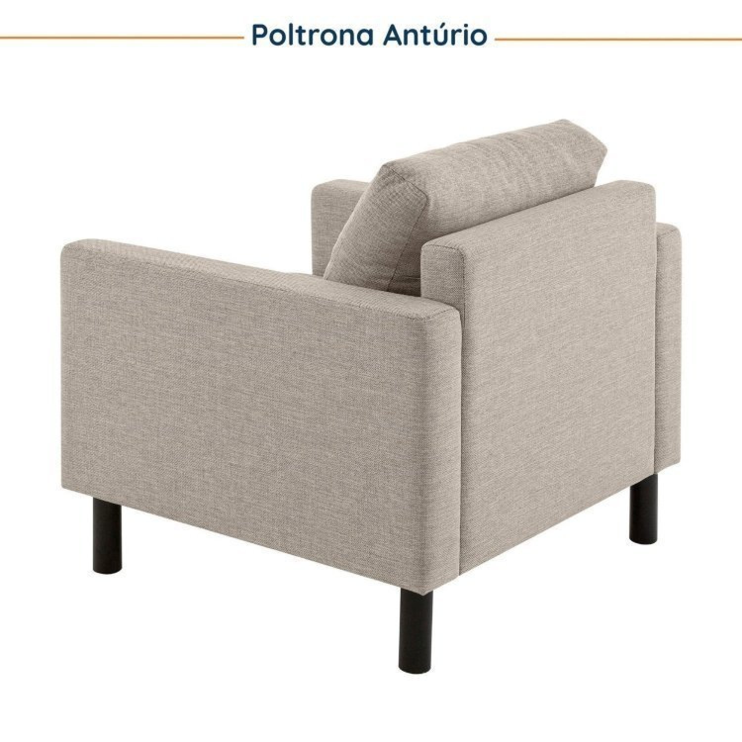 Conjunto Sofá 2 Lugares com USB e 2 Poltronas em Linho Antúrio CabeCasa MadeiraMadeira - 11