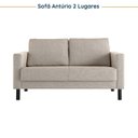 Ver imagem 7 de Conjunto Sofá Lugares com USB e 2 Poltronas em Linho Antúrio CabeCasa MadeiraOriginals Bege