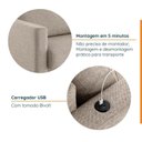 Ver imagem 5 de Conjunto Sofá Lugares com USB e 2 Poltronas em Linho Antúrio CabeCasa MadeiraOriginals Bege