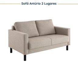 Conjunto Sofá 2 Lugares com USB e 2 Poltronas em Linho Antúrio CabeCasa MadeiraMadeira - 6