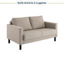 Ver imagem 6 de Conjunto Sofá Lugares com USB e 2 Poltronas em Linho Antúrio CabeCasa MadeiraOriginals Bege