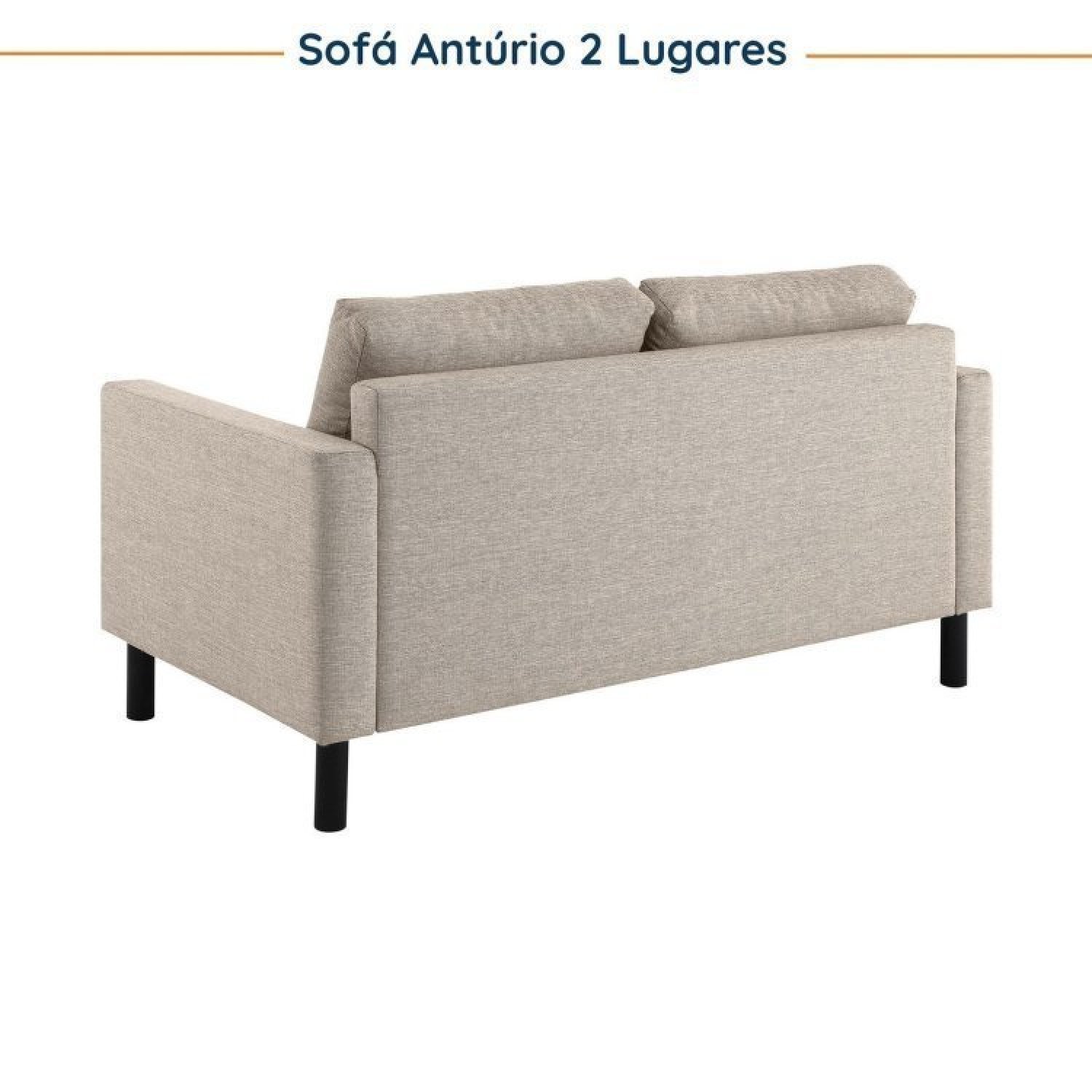 Conjunto Sofá 2 Lugares com USB e 2 Poltronas em Linho Antúrio CabeCasa MadeiraMadeira - 8