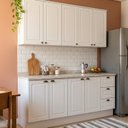 Ver imagem 1 de Cozinha Compacta Modulada 100% MDF Estilo Americano 4 Peças com 9 Portas e 3 Gavetas 191,5x220x51cm