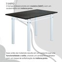 Ver imagem 4 de Conjunto Sala de Jantar Bahia Mesa Tubo 120x75cm Tampo Madeira Indiana com 4 Cadeiras