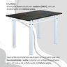 Conjunto Sala de Jantar Bahia Mesa Tubo 120x75cm Tampo Madeira Indiana com 4 Cadeiras - 4