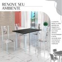 Ver imagem 6 de Conjunto Sala de Jantar Bahia Mesa Tubo 120x75cm Tampo Madeira Indiana com 4 Cadeiras