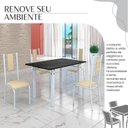 Ver imagem 6 de Conjunto Sala de Jantar Bahia Mesa Tubo 120x75cm Tampo Madeira Indiana com 4 Cadeiras