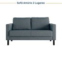 Ver imagem 7 de Conjunto Sofá Lugares com USB e 2 Poltronas em Linho Antúrio CabeCasa MadeiraOriginals Azul