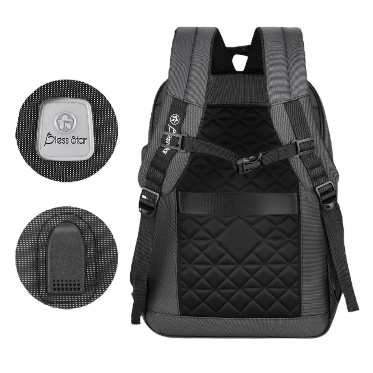 Mochila Notebook Viagem Trabalho Faculdade Resistente Urbano Bless Star Bs10102 Marrom - 3