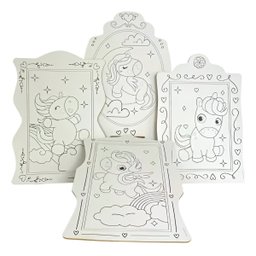 Brinquedo Kit de Pintura Infantil Cavalete Avental Unicórnio - 1