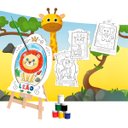 Ver imagem 6 de Brinquedo Kit de Pintura Infantil Cavalete Avental Unicórnio