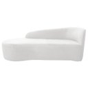 Ver imagem 2 de Recamier Curvo Orgânico 140cm 2 Lugares Lado Esquerdo para Sala de Estar Bouclé Paris Branco
