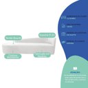 Ver imagem 5 de Recamier Curvo Orgânico 140cm 2 Lugares Lado Esquerdo para Sala de Estar Bouclé Paris Branco