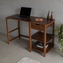 Ver imagem 3 de Escrivaninha Laguna em Madeira Verniz Castanho