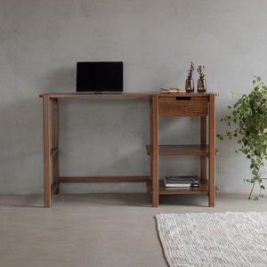 Escrivaninha Laguna em Madeira Verniz Castanho