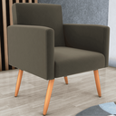 Ver imagem 1 de Poltrona Decorativa Lyon Suede Cappuccino 64cm para Sala Quarto Escritório e Recepção