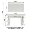 Ver imagem 3 de Mesa para Computador Gamer Madesa 9409 e Painel para Tv até 50 Polegadas - Branco