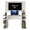 Ver imagem 4 de Mesa para Computador Gamer Madesa 9409 e Painel para Tv até 50 Polegadas - Branco
