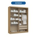 Ver imagem 5 de Módulo de Guarda Roupa 2 Portas 2 Gavetas Angelin e Niquel Elegance Bege/Níquel