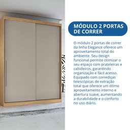 Guarda-roupa Casal 2 Portas Elegance - 9