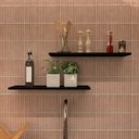 Ver imagem 1 de Par de Prateleiras Suspensa- Preto Mdf- Organizador Cozinha - Rufatto Decorações