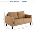 Ver imagem 3 de Conjunto Sofá Lugares com USB e 2 Poltronas em Linho Antúrio CabeCasa MadeiraOriginals Amarelo Âmbar