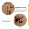 Conjunto Sofá 2 Lugares com USB e 2 Poltronas em Linho Antúrio CabeCasa MadeiraMadeira - 5