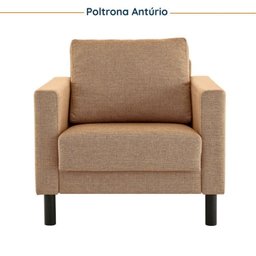 Conjunto Sofá 2 Lugares com USB e 2 Poltronas em Linho Antúrio CabeCasa MadeiraMadeira - 10