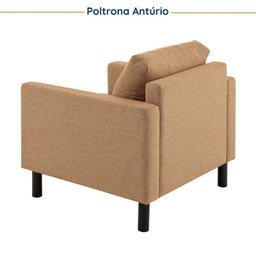 Conjunto Sofá 2 Lugares com USB e 2 Poltronas em Linho Antúrio CabeCasa MadeiraMadeira - 11