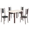 Conjunto Sala de Jantar Bahia Mesa Tubo 120x75cm Tampo Madeira com 4 Cadeiras - 2