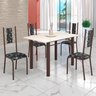 Conjunto Sala de Jantar Bahia Mesa Tubo 120x75cm Tampo Madeira com 4 Cadeiras - 1