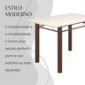 Conjunto Sala de Jantar Bahia Mesa Tubo 120x75cm Tampo Madeira com 4 Cadeiras - 7