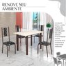 Conjunto Sala de Jantar Bahia Mesa Tubo 120x75cm Tampo Madeira com 4 Cadeiras - 6