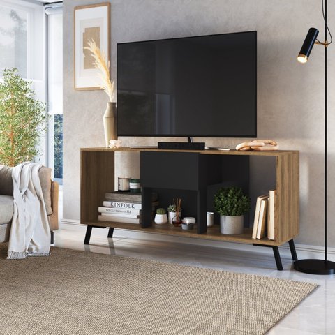 Rack para TV até 50 Polegadas 136cm Uma Gaveta Marrom
