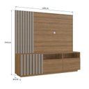 Ver imagem 3 de Rack com Painel Para Tv até 65 Polegadas Ripado 180cm