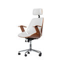 Ver imagem 3 de Cadeira de Escritório Ergonômica Giratória Moderna Alta Presidente Lisboa Apoio Cabeça Office Branca