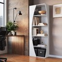 Ver imagem 3 de Estante de Livros Orgânico 63CMX180CM Multiuso Arco com 5 Prateleiras Branco