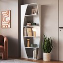 Ver imagem 2 de Estante de Livros Orgânico 63CMX180CM Multiuso Arco com 5 Prateleiras Branco