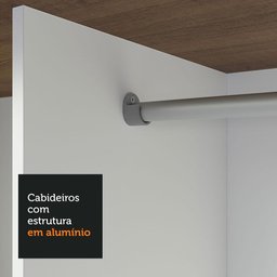 Guarda-roupa Casal 3 Portas de Correr com Espelho Rustic/cinza Nobre Madesa - 7