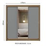Guarda-roupa Casal 3 Portas de Correr com Espelho Rustic/cinza Nobre Madesa - 4