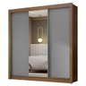 Guarda-roupa Casal 3 Portas de Correr com Espelho Rustic/cinza Nobre Madesa - 3
