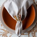 Ver imagem 2 de Kit Jogo Americano 6 Lugares Mesa Posta Toile Marrom 52x36cm