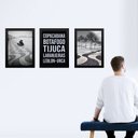 Ver imagem 2 de Kit 3 Quadros Rio de Janeiro - Bairros Zona Sul 45x34cm:moldura Preta