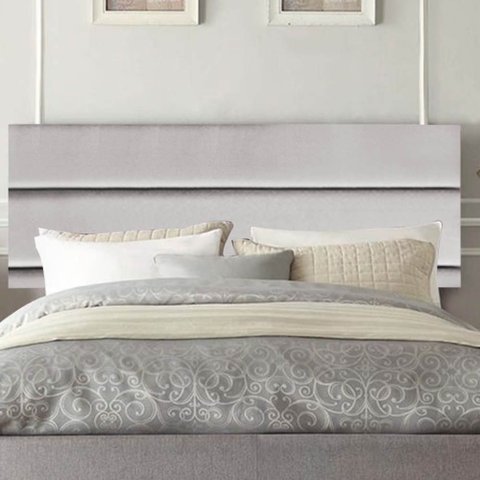 Painel Cabeceira Estofada Argentina 195cm Cama Box King Corino Cinza Claro- Mabe Magazine