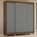 Ver imagem 1 de Guarda-Roupa Casal com Pés 3 Portas de Correr Reno Madesa