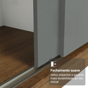 Ver imagem 6 de Guarda-Roupa Casal com Pés 3 Portas de Correr Reno Madesa
