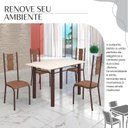 Ver imagem 6 de Conjunto Sala de Jantar Bahia Mesa Tubo 120x75cm Tampo Madeira com 4 Cadeiras