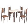 Conjunto Sala de Jantar Bahia Mesa Tubo 120x75cm Tampo Madeira com 4 Cadeiras - 2