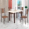 Conjunto Sala de Jantar Bahia Mesa Tubo 120x75cm Tampo Madeira com 4 Cadeiras - 1